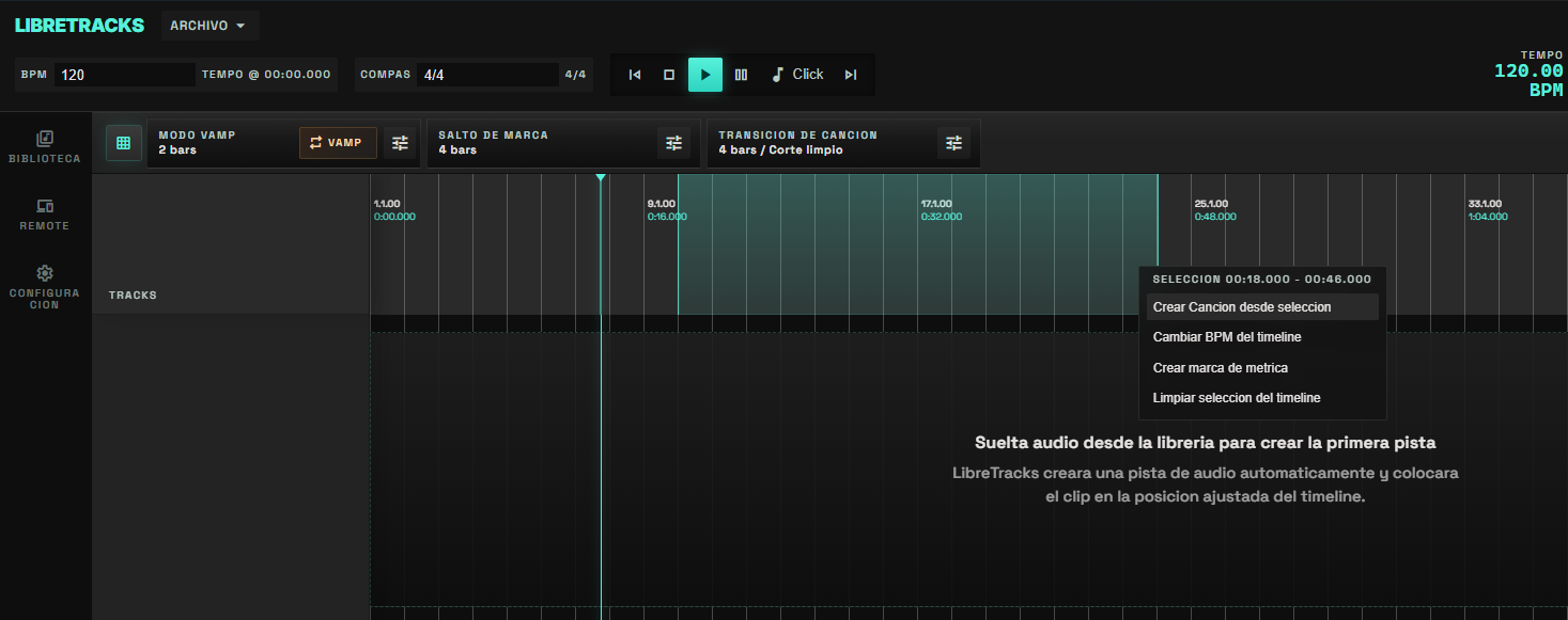 Create a song region