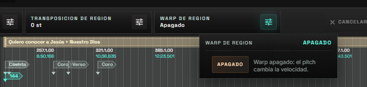 Control de warp